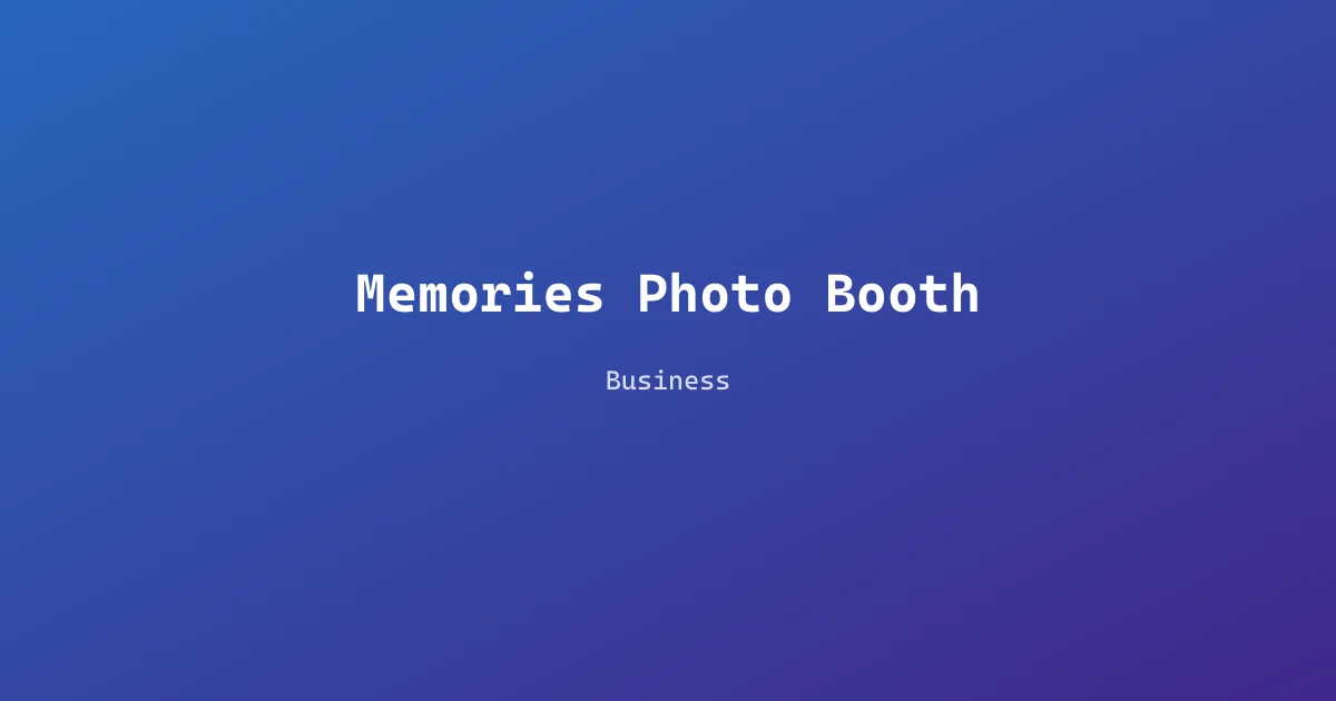 Memories Photo Booth